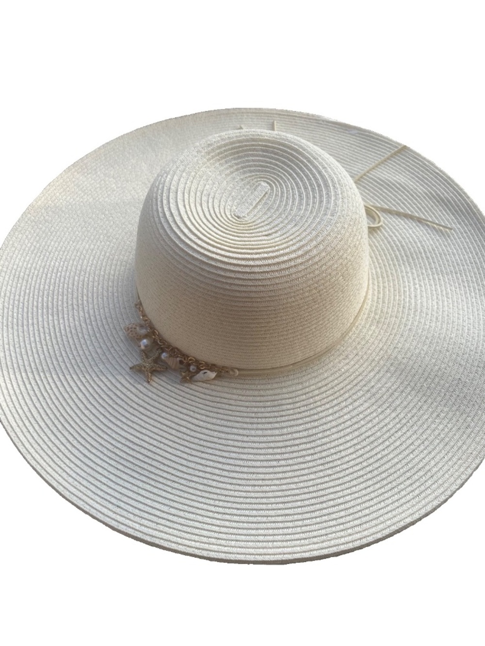 Sun & Sand 5 in. Beach Hat with Gold/Beach Accessories NEW